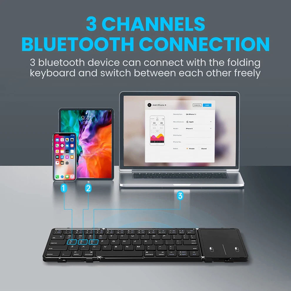 PocketFlex Ultra-Slim Wireless Foldable Keyboard